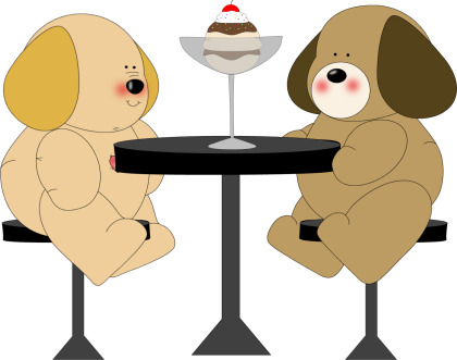 Ice Cream Clip Art Ice Cream Clipart Fans - Ice Cream On Table Cartoon (420x331), Png Download