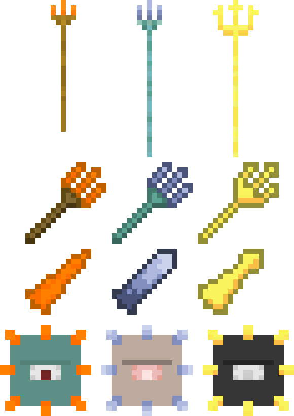 Mc Trident Concept - Mc Trident Pixel Art (580x820), Png Download