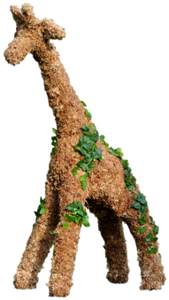 Large Giraffe Topiary - Topiary (498x398), Png Download