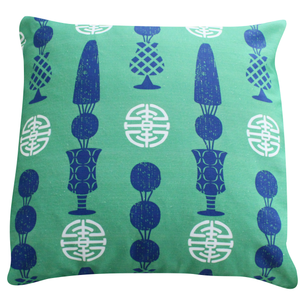 Topiary Green Pillow - Cushion (600x600), Png Download