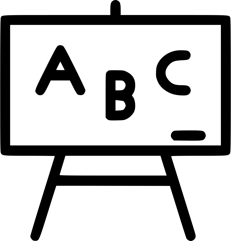 Board Abc Class Room School Blackboard Comments - Blackboard Icon Svg (940x980), Png Download
