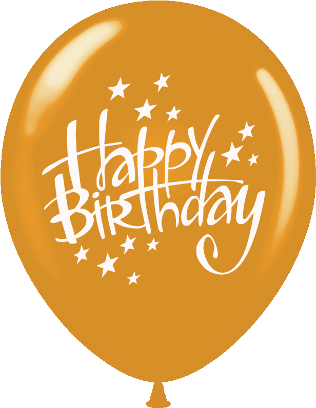 Balloons Printed Happy Birthday With Stars 1 Side Nd - Happy Birthday 6 [book] (800x800), Png Download