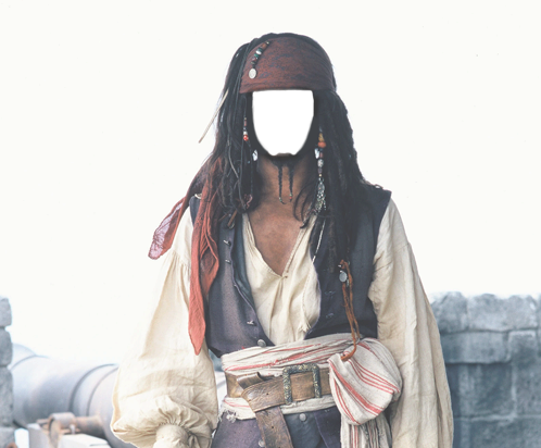 Brave Captain Jack Sparrow - Jack Sparrow Blue Vest (498x412), Png Download