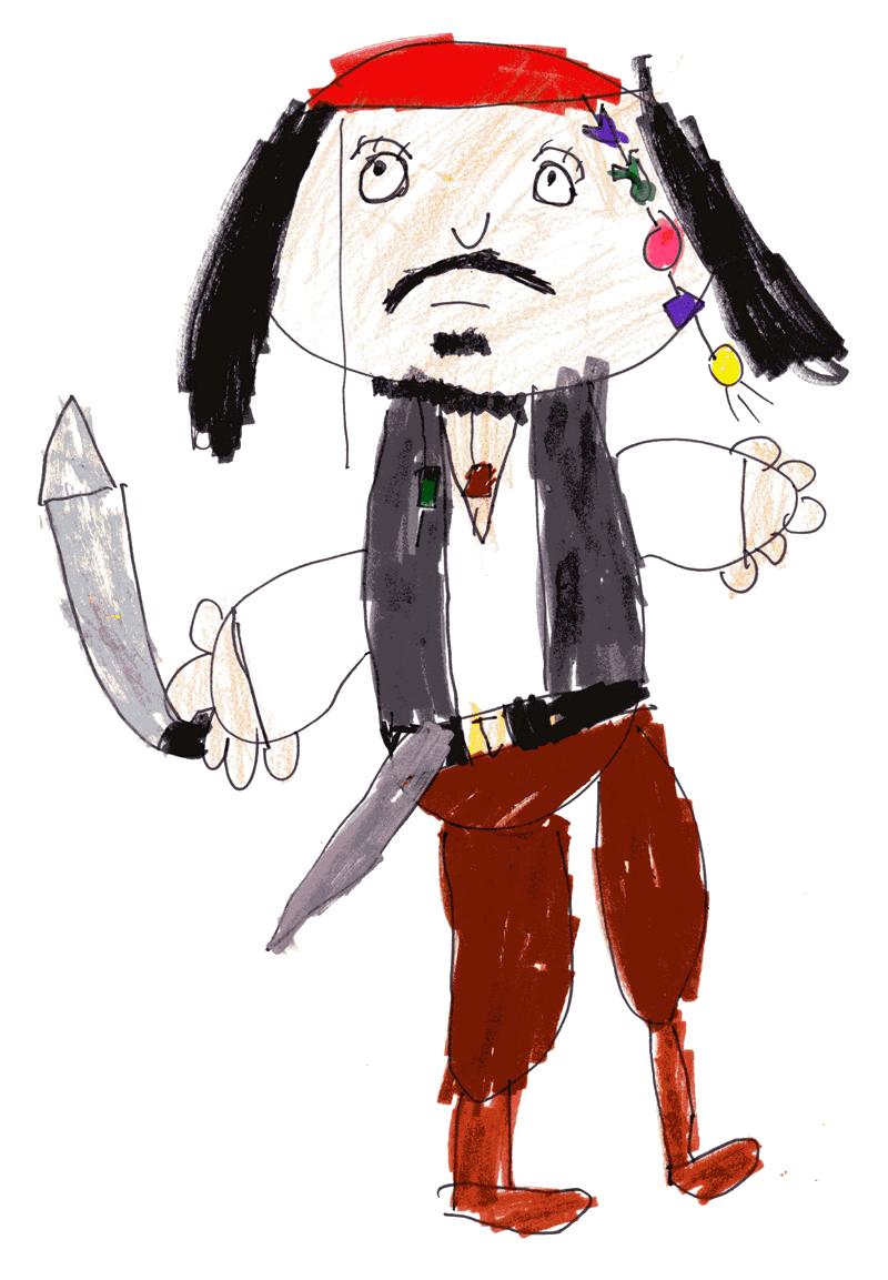 Captain Jack Sparrow From Pirates Of The Caribbean - Illustration (800x1153), Png Download