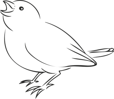 Bird Sparrow Sperling Fink Peek Sweet Funn - Drawing Sparrow (389x340), Png Download
