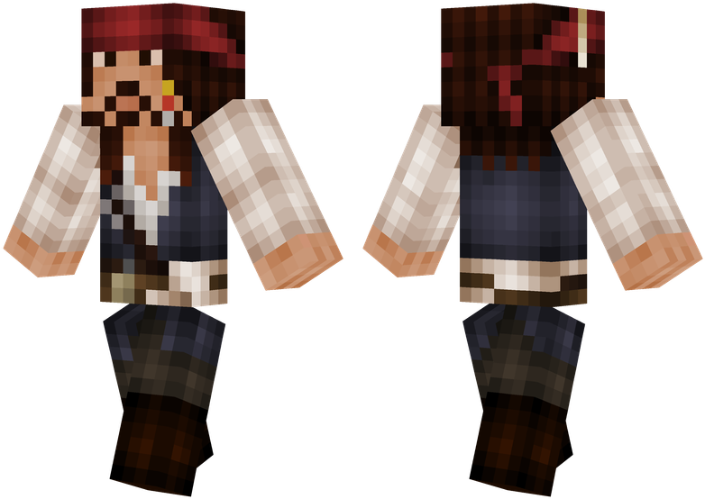 Jack Sparrow - Minecraft Skin Pirates Of The Caribbean (804x576), Png Download