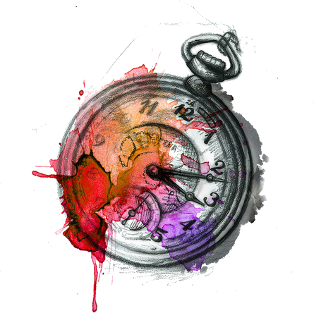 Business Casual Is An Ad Hoc Dress Code In Professional - Clock Watercolor (445x444), Png Download