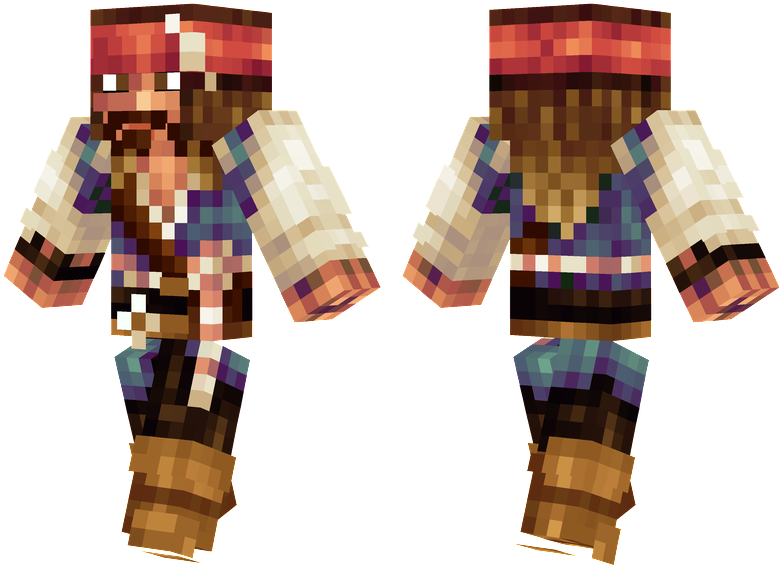 Captain Jack Sparrow - Minecraft Pirate Of The Caribbean (804x576), Png Download