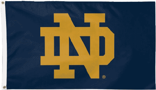 Notre Dame Flag - Michigan Vs Notre Dame 2018 (520x416), Png Download
