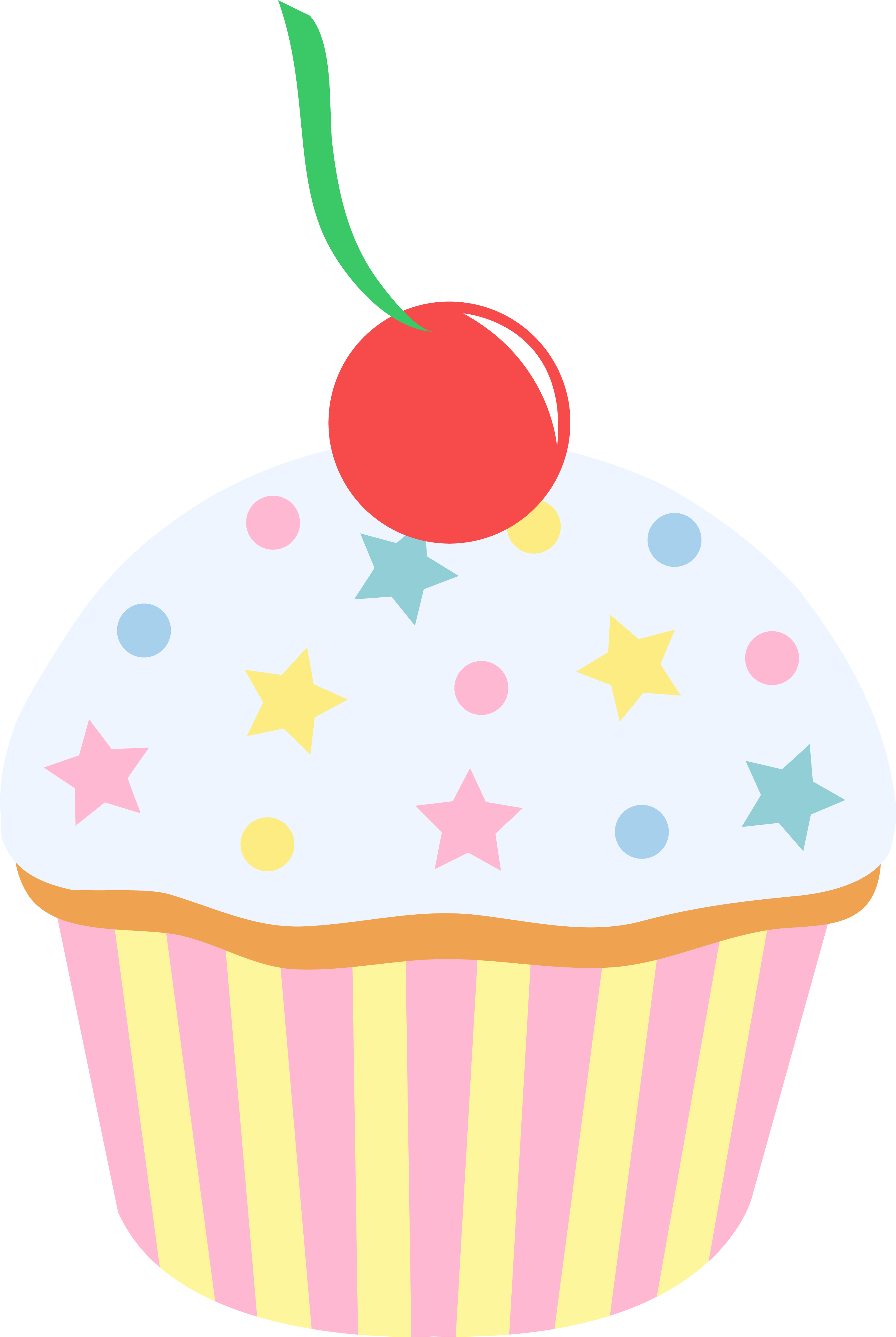 Png Black And White Library Cliparthot Of Cakes Vanilla - Vanilla Cupcake Clipart (3053x4765), Png Download
