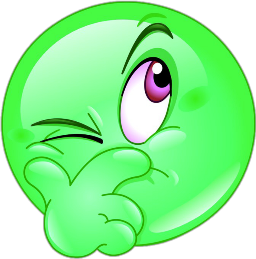 Emoji Emojis Green Slime Happy Thinking - Emoticon Question (1024x1024), Png Download