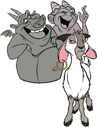 The Hunchback Of Notre - Hunchback Of Notre Dame Gargoyle Png (344x453), Png Download