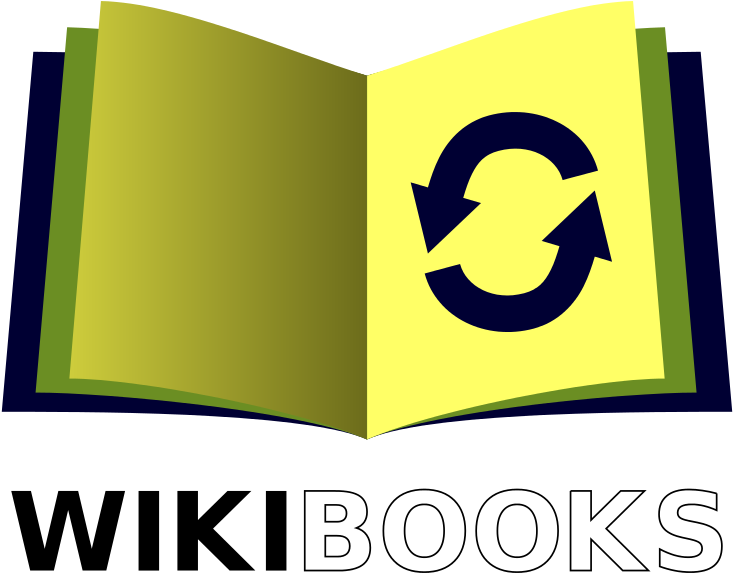 Wikibooks Open Book Leaning5 - Book Svg (768x768), Png Download
