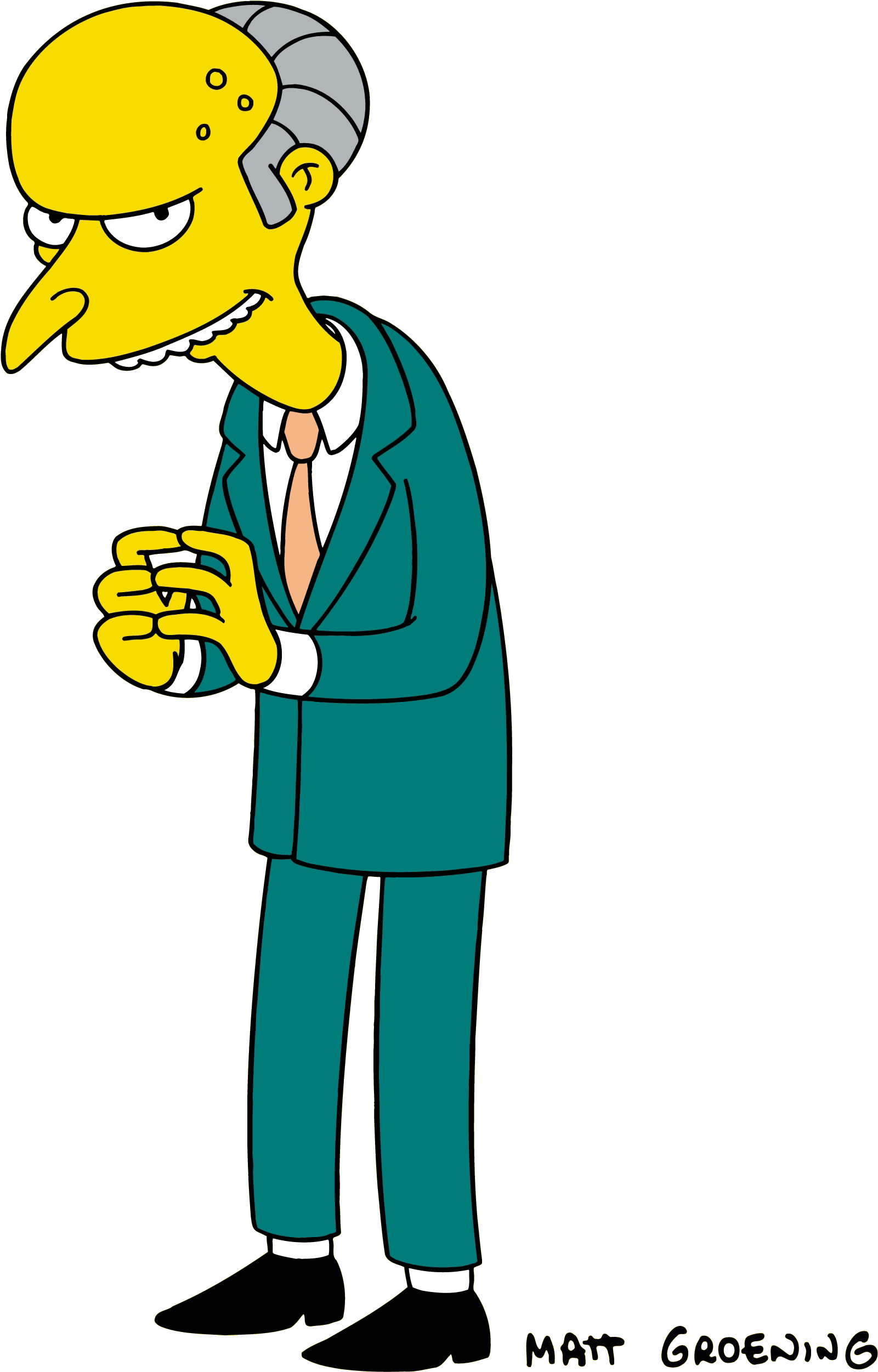 Simpsons Png - Mr Burns Simpsons (1696x2600), Png Download