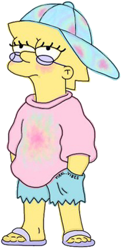 Png Edit Freetoedit Tumblr Overlay Lisa Simpson - Los Simpsons Tumblr Png (1024x1024), Png Download