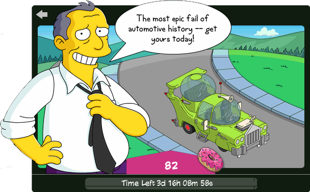 Tapped Out The Homer Gil Deal - Simpsons The Homer (608x377), Png Download