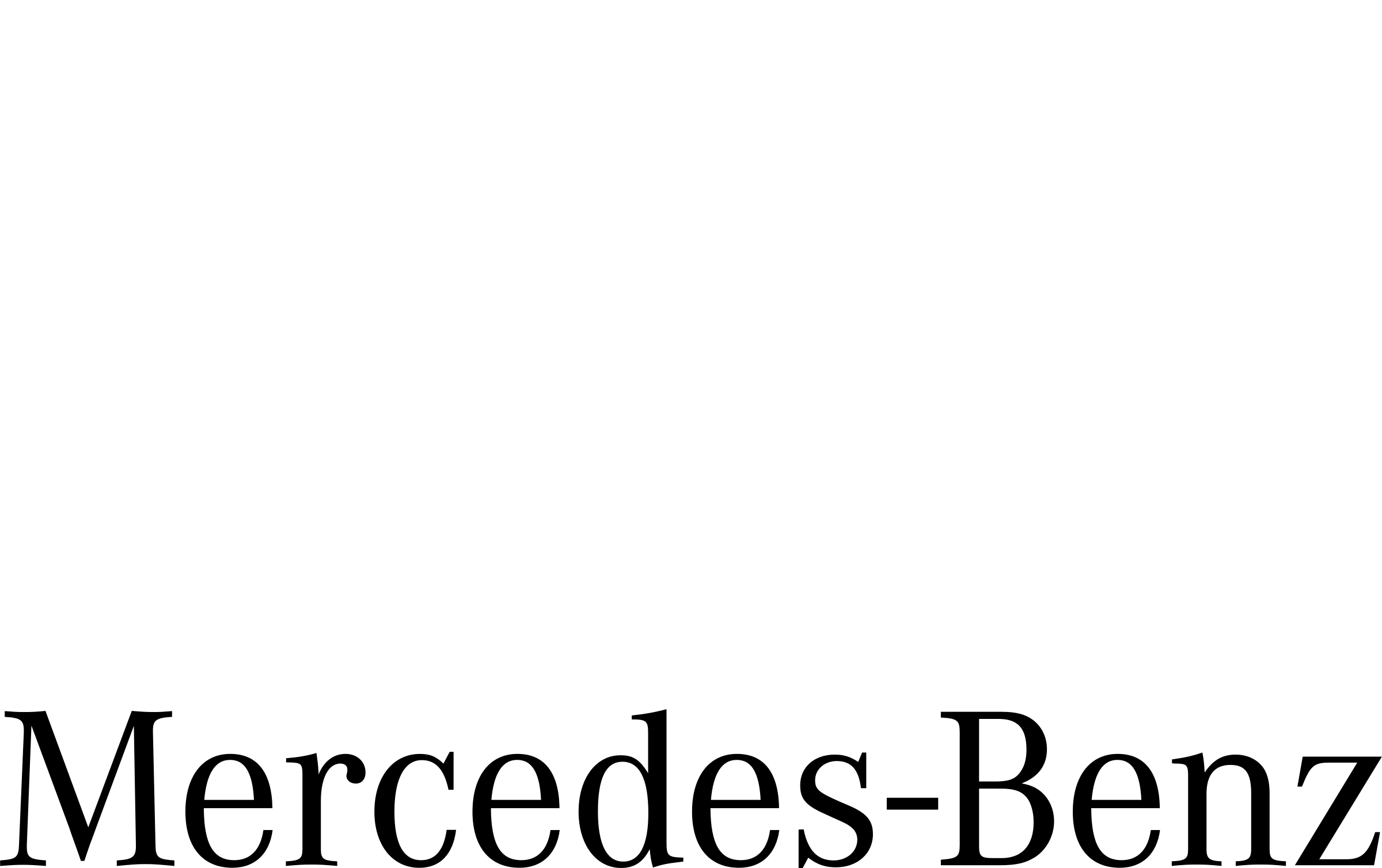 Mercedes Logo Black And White - Mercedes Benz (2400x1508), Png Download