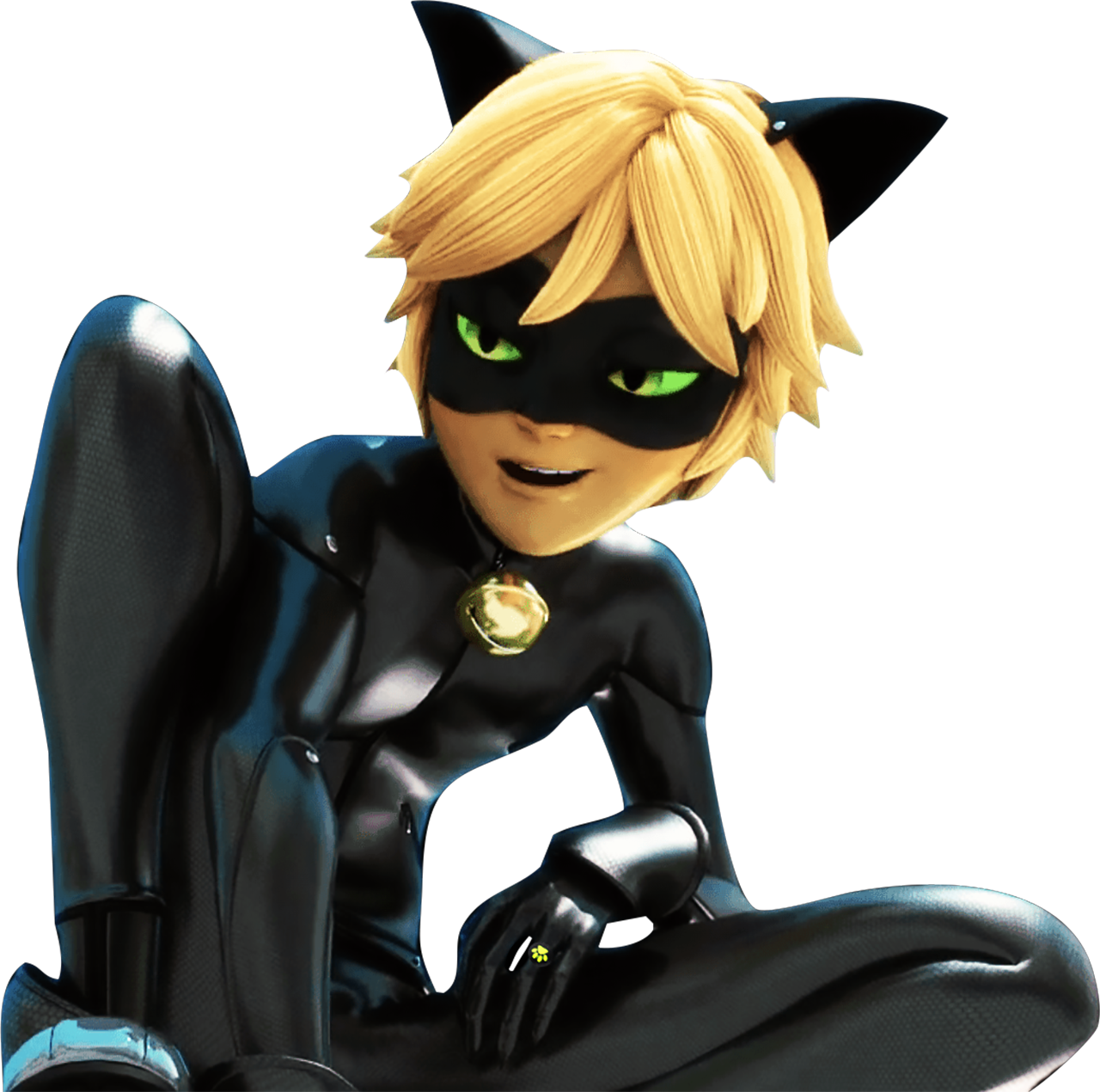 Cat Noir Render 2 - Cat Noir Miraculous Png (1280x1271), Png Download