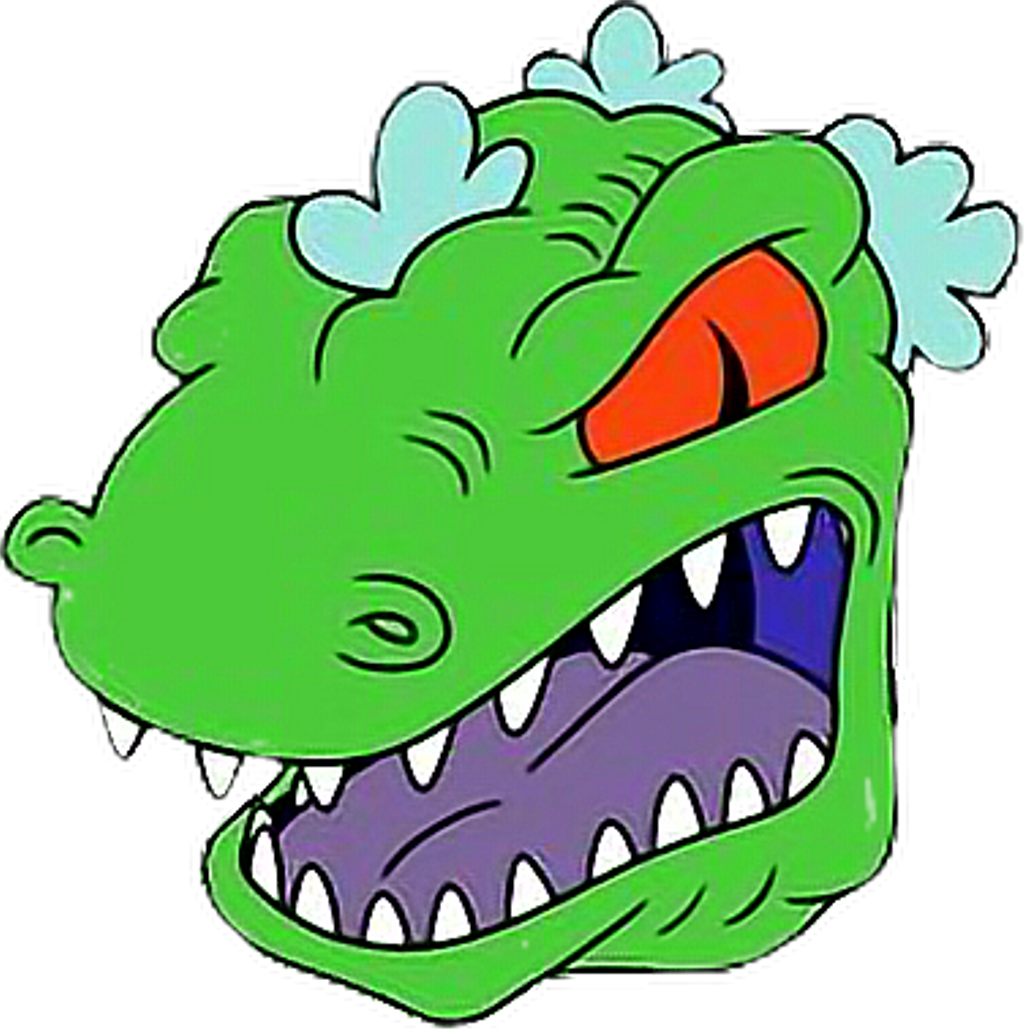 Rugrats Reptar Dinosaur Trex T-rex Lizzard Lizzardface - Reptar Rugrats Png (376x378), Png Download