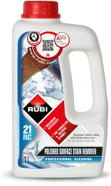 Rc-21 Polished Surface Stain Remover - Rubi Quitacementos 23910 (1280x720), Png Download