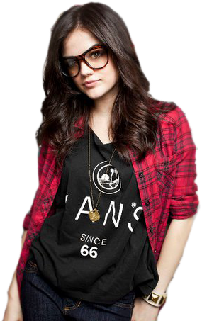 Lucy Hale Wallpaper Titled Lucy In Glasses Png - Lucy Hale With Glasses (302x456), Png Download