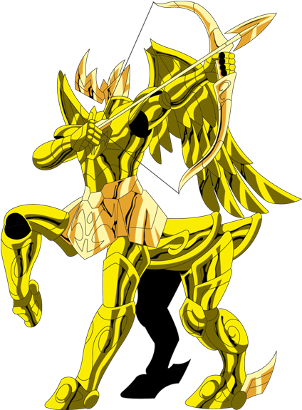9-sagittarius Gold Cloth - Armadura De Ouro De Sagitário (457x600), Png Download