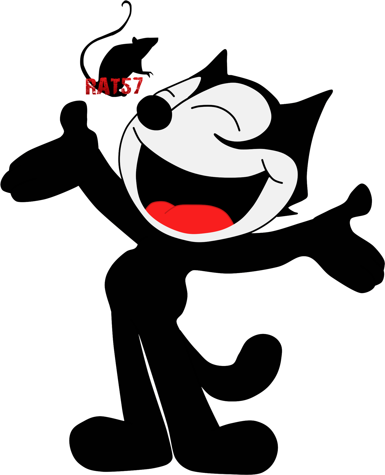 Felix Le Chat Noir - Felix The Cat Genesis Bootleg (1379x1600), Png Download