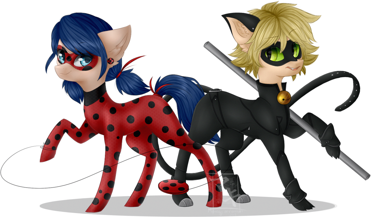 Monogy, Chat Noir, Earth Pony, Female, Male, Mare, - Ladybug My Little Pony (1280x853), Png Download