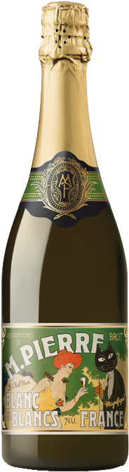 Le Chat Noir M - Le Chat Noir M. Pierre Brut Blanc De Blancs Nv (350x700), Png Download