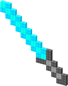 View Cursor On T-shirt - Transparent Purple Minecraft Sword (330x418), Png Download