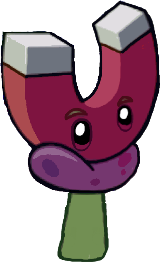 Magnet Shroom Hd - Plants Vs Zombies Magnet Plant (562x918), Png Download