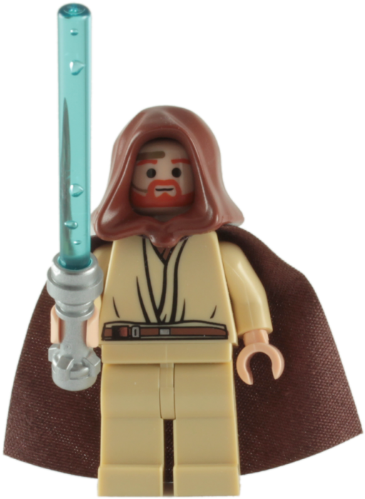 Lego Obi-wan Kenobi Minifigure With Blue Lightsaber - Lego Star Wars Obi-wan Kenobi Minifigure (700x700), Png Download
