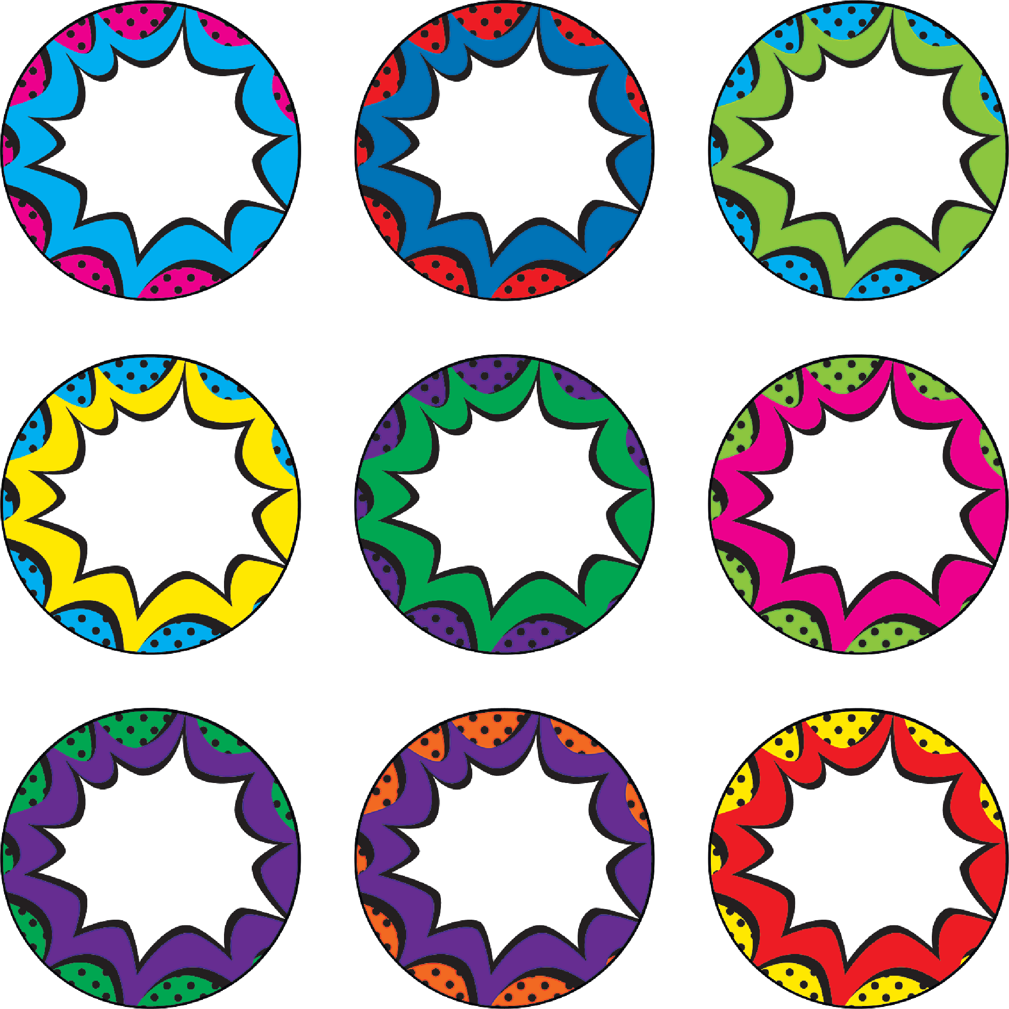 Superhero Bursts Magnetic Accents - Superhero Name Tag (2000x2000), Png Download