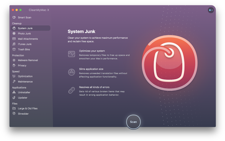 For Example, Most Of The Space Is Reclaimed After Removing - Clean My Mac X (800x503), Png Download