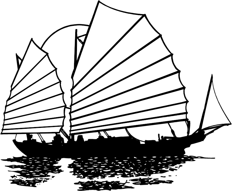 Junk Boat - Chinese Junk Boat Illustration (958x660), Png Download