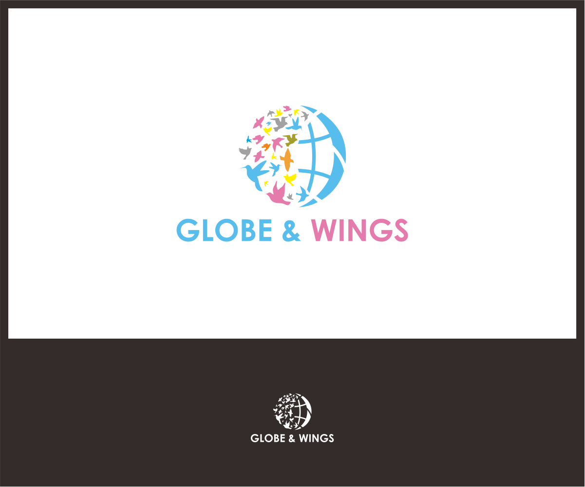 Logo Design By Ardi For Globe & Wings - Globe (1201x1001), Png Download