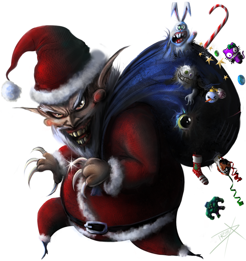 Santa Claws By D3rx-d35l3cj - Evil Santa Claus Png (800x848), Png Download