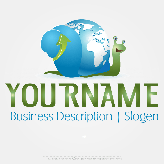 Logomaker Create Logo Online Snail Globe Logo Design - Heart World (650x650), Png Download