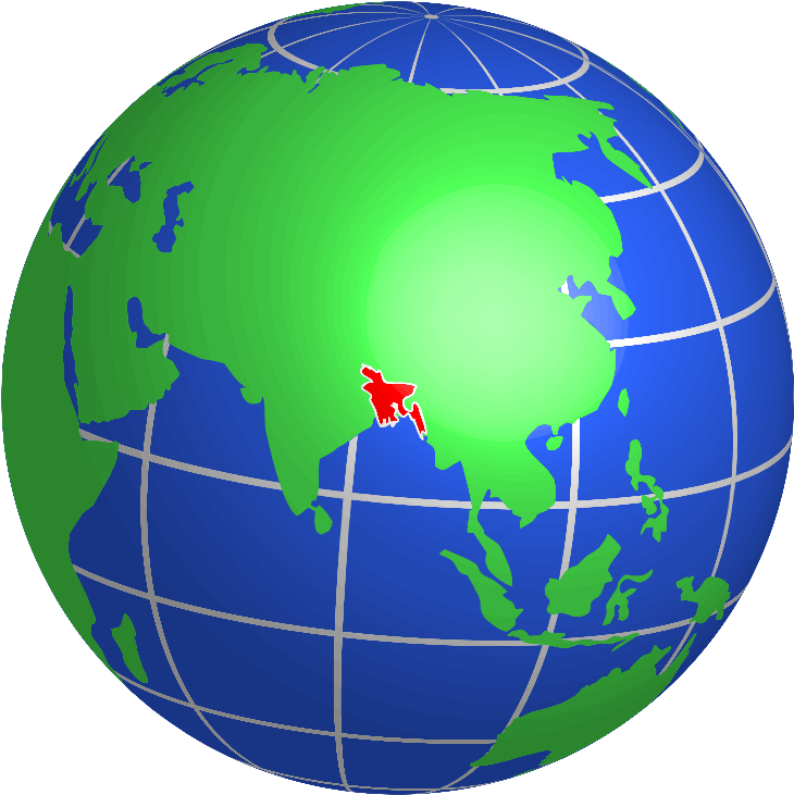 Clipart - Bangladesh Globe - Bangladesh In World Png (800x800), Png Download