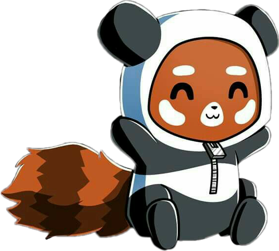 Freetoedit Cute Kawaii Redpanda Panda Costume Png Cute - Kawaii Red Panda And Panda (568x510), Png Download