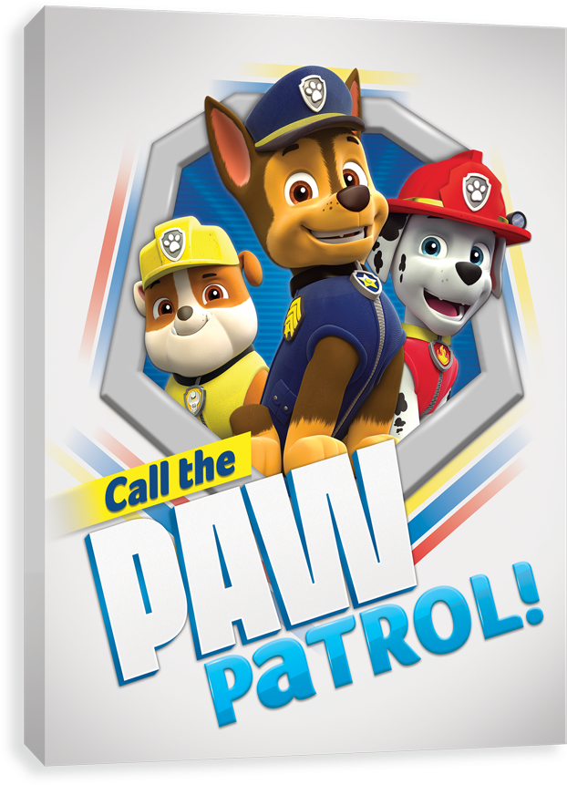 Call The Paw Patrol - Call The Paw Patrol Canvas Art Print (900x900), Png Download