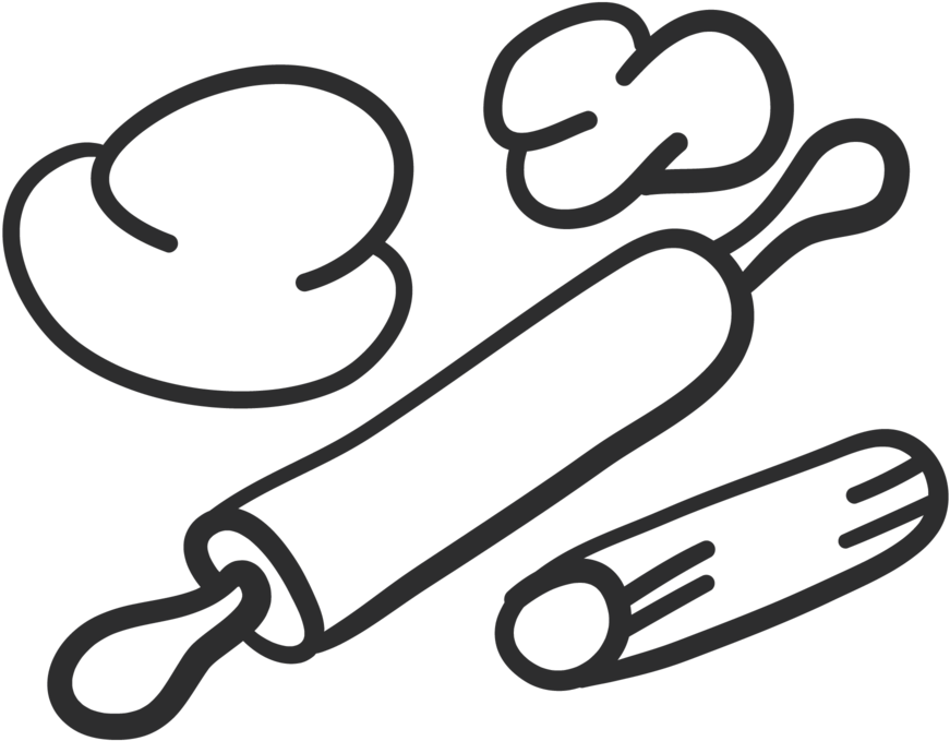 Play-dough - Playdough Clipart Black And White (1024x1024), Png Download