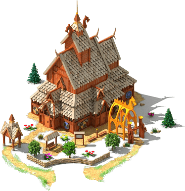 Ancient Stave Church L2 - Wiki (374x386), Png Download