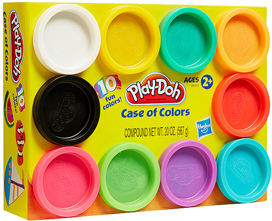 Play-doh 10 Pack Case Of Colours - Play-doh 10-pack Of Colors (1202x900), Png Download