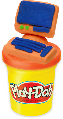 Books - Rucksack - Apple - Paint - Computer - Play-doh 6oz 4pk (262x496), Png Download