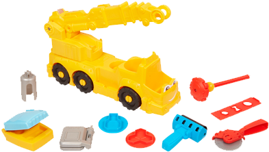 Playdoh - Diggin Rigs Power Crane (400x400), Png Download