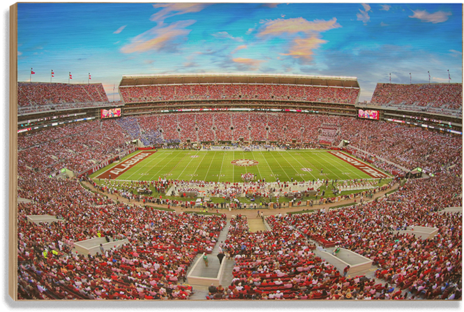 Alabama Crimson Tide Bryant-denny™ Wood Art - University Of Alabama (800x800), Png Download