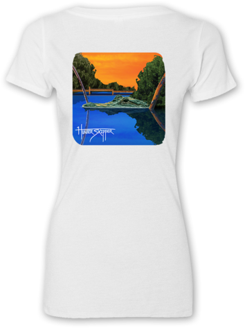 Florida Gator V-neck - Oasis (385x480), Png Download