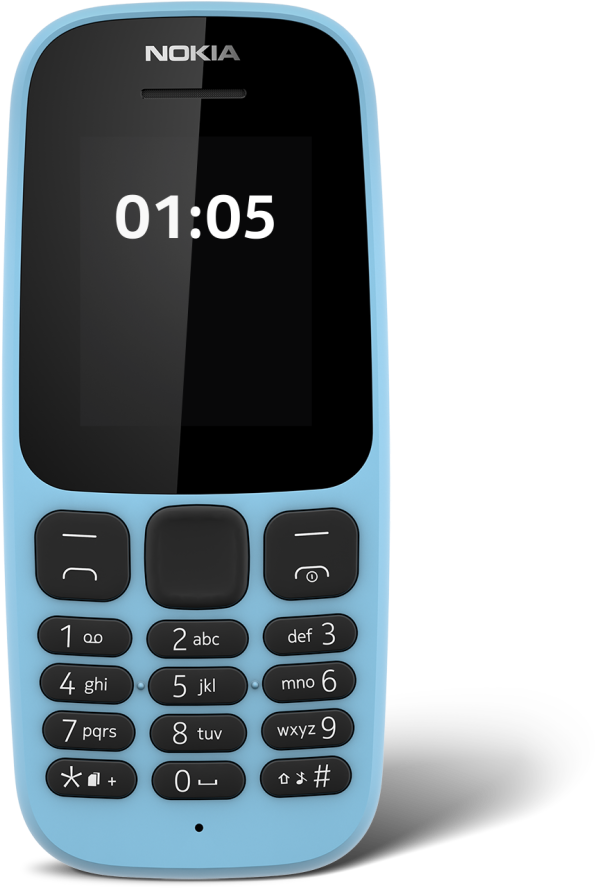 Nokia 105 Dual Sim Image - Nokia Keypad Mobile Price (800x887), Png Download