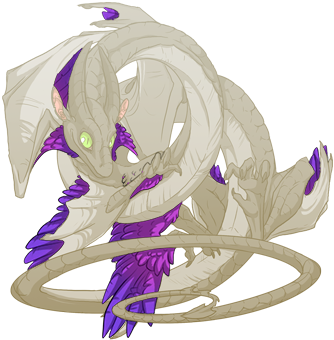 Orchid Feathered Wings Spiral M - Flight Rising Spiral Outfit (350x350), Png Download